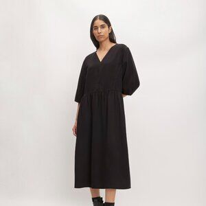 NWOT Everlane The TENCEL™ Puff-Sleeve Dress Black - Size M